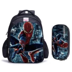 Cartable Spiderman Nocturne (Avec Trousse)