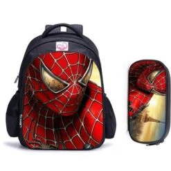 Cartable Spiderman Rouge (Avec Trousse)