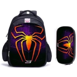 Cartable Spiderman Violet (Avec Trousse)