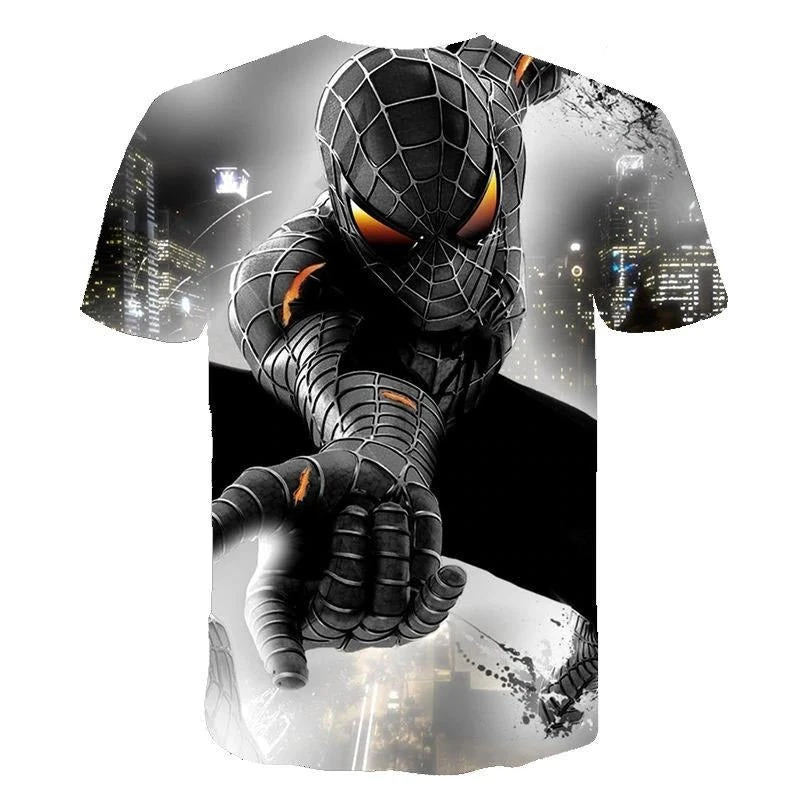 T Shirt Spiderman Noir Et Blanc – Image 2