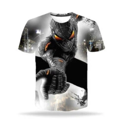 T Shirt Spiderman Noir Et Blanc