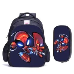 Cartable Spiderman Kawaii (Avec Trousse)