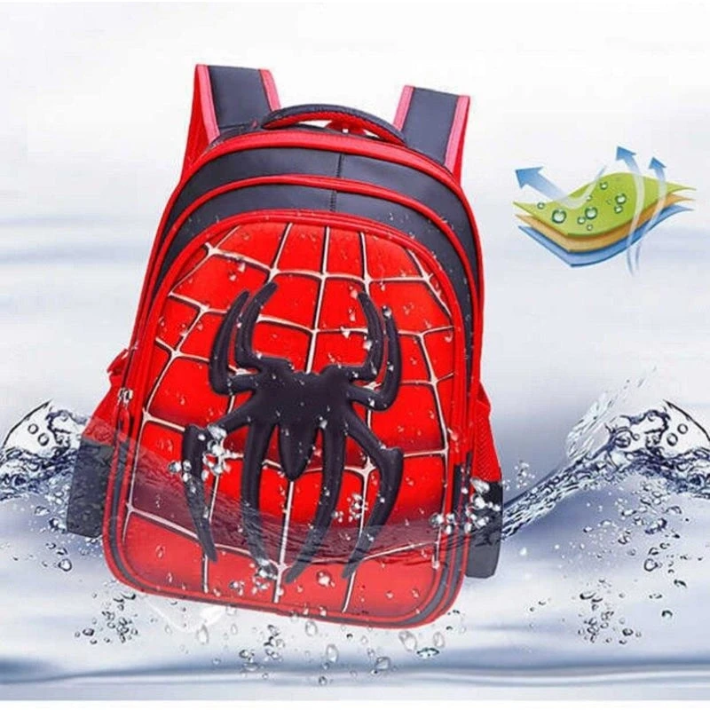Cartable Spiderman Rouge Gris – Image 7